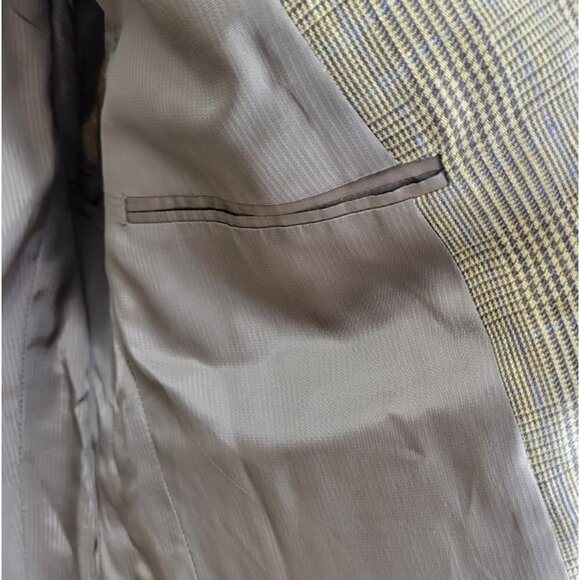 ERMENEGILDO ZEGNA SOFT Tan Linen Wool Mohair Blend 3 Button Blazer 50R - Picture 6 of 10